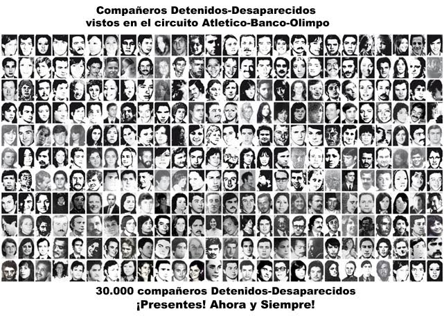 Desaparecidos vistos en el Olimpo - Banco - Atlético