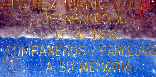 Placa de Homenaje a Mario Sanchez